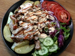 Chicken kebab plate